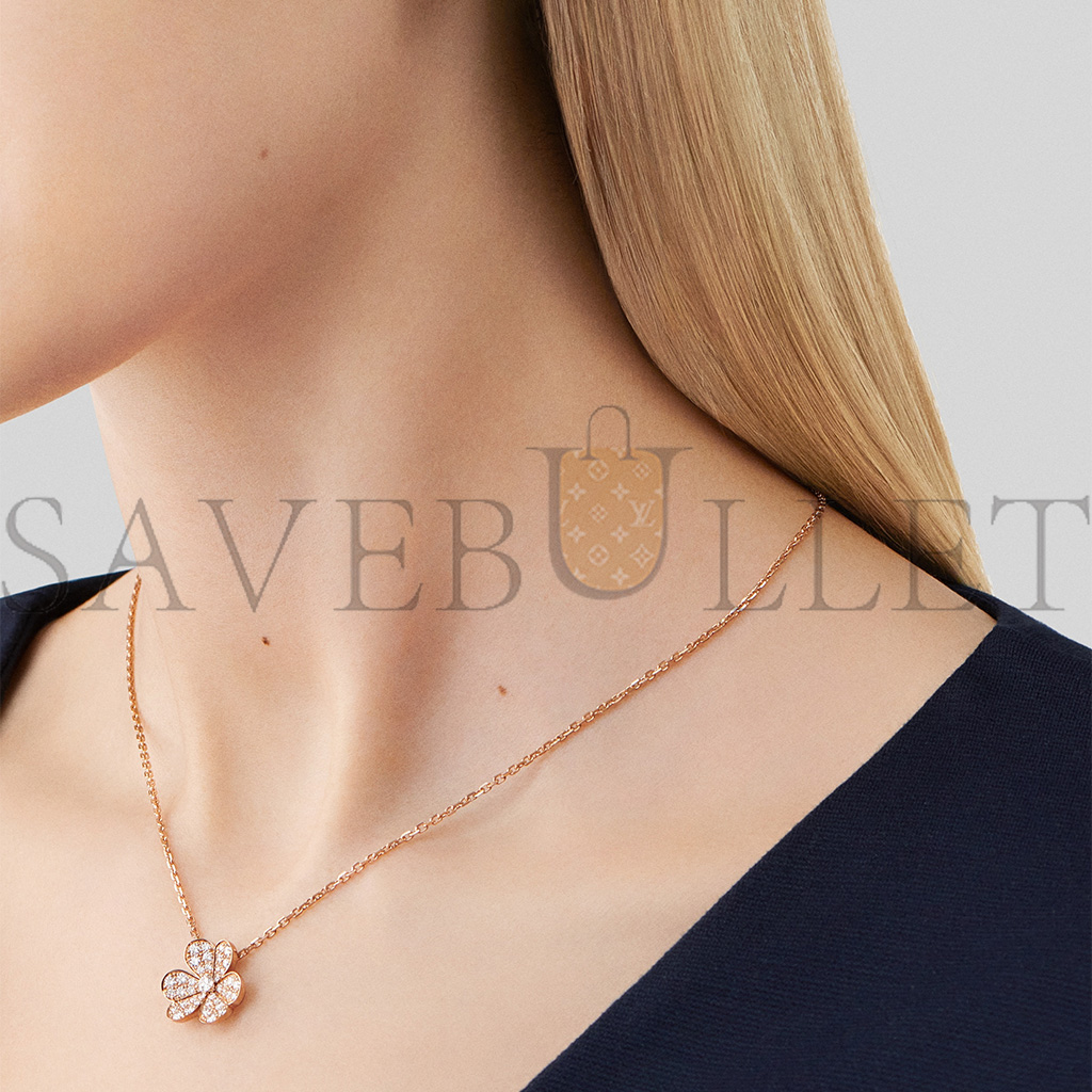 v*n cl*f arpels frivole pendant, small model - rose gold, Di*m*nd  vcarp7rl00